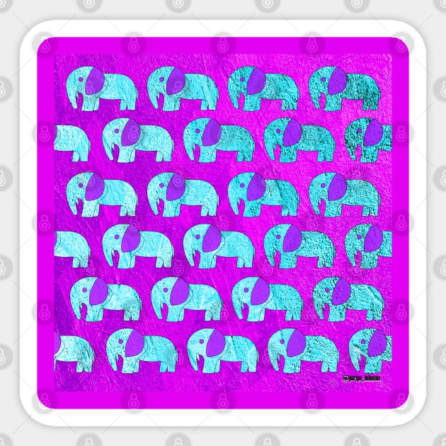 elephant people ecopop kawaii safari design arts Sticker by jorge_lebeau